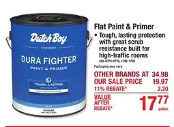 Menards Flat Paint & Primer offer
