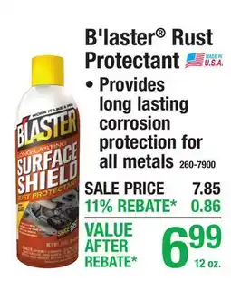 Menards B'laster Rust Protectant offer