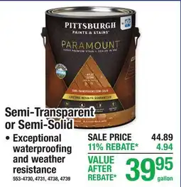 Menards Semi-Transparent or Semi-Solid offer