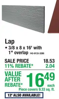 Menards Lap TEXTURED ENGINEERED WOOD offer