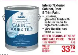 Menards Interior/Exterior Cabinet, Door & Trim Paint offer