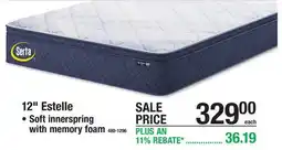 Menards 12 Estelle Twin Mattresses-in-a-box offer
