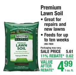 Menards Premium Lawn Soil offer