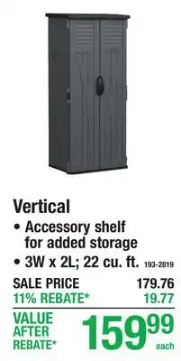 Menards Vertical Resin Sheds offer