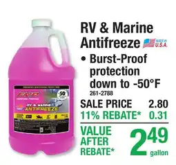 Menards RV & Marine Antifreeze offer