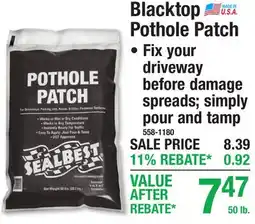 Menards Blacktop Pothole Patch offer