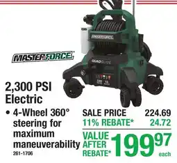 Menards MASTERFORCE 2,300 PSI Electric offer