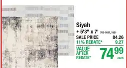 Menards Siyah Rugs offer