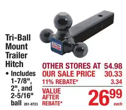 Menards Tri-Ball Mount Trailer Hitch offer
