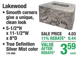 Menards Lakewood offer