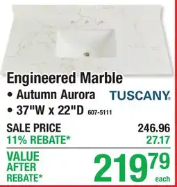 Menards Tuscany Engineered Marble Vanity Tops offer
