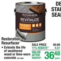 Menards Restoration Resurfacer DECK STAINS & SEALERS offer