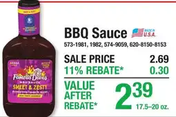 Menards BBQ Sauce offer