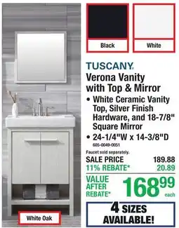 Menards TUSCANY Verona Vanity with Top & Mirror offer