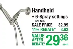 Menards Handheld offer