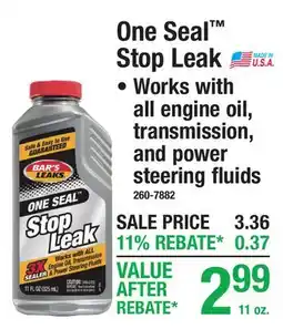 Menards One Seal Stop Leak offer