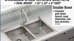 Menards Double Bowl STAINLESS STEEL KITCHEN SINK KITS offer
