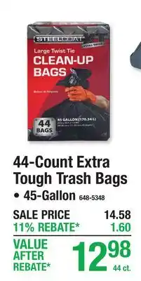Menards 44-Count Extra Tough Trash Bags offer