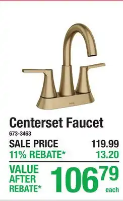 Menards Centerset Faucet BRONZED GOLD MIKAH offer