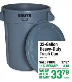 Menards 32-Gallon Heavy-Duty Trash Can offer