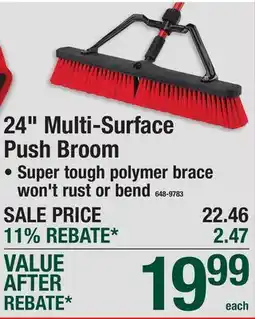 Menards 24 Multi-Surface Push Broom HEAVY-DUTY CLEANING SUPPLIES offer