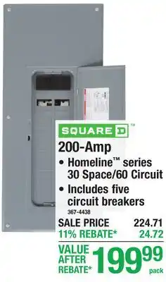 Menards 200-Amp Square D offer