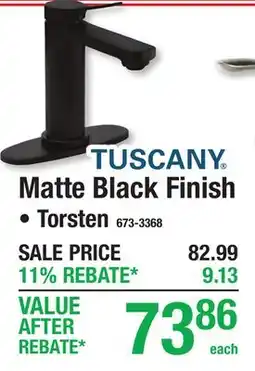 Menards TUSCANY Matte Black Finish offer