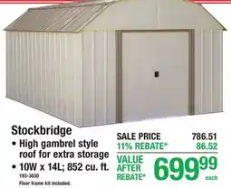 Menards Stockbridge Steel Sheds offer