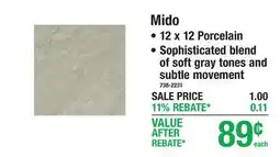Menards Mido WATERPROOF TILE offer