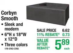 Menards Corbyn Smooth RETAINING WALL BLOCKS offer