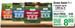 Menards Grass Seed offer