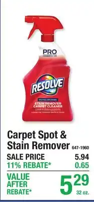 Menards Carpet Spot & Stain Remover offer