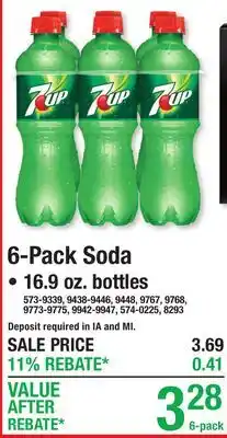 Menards 6-Pack Soda Beverages offer
