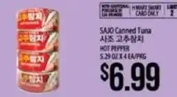 Hmart Sajo Canned Tuna Hot Pepper offer