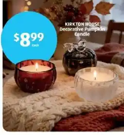 Aldi Kirkton House Decorative Pumpkin Candle offer