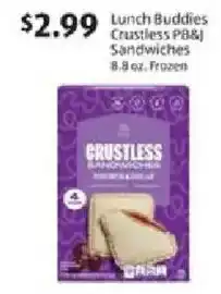 Aldi Lunch Buddies Crustless PBJ Sandwiches offer
