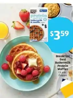 Aldi Breakfast Best Buttermilk Protein Waffles offer