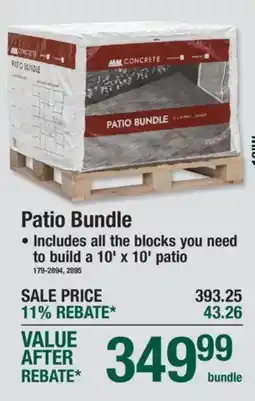 Menards AAA Concrete Patio Bundle offer