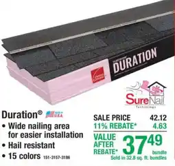 Menards Owens Corning Duration offer