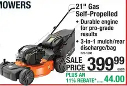 Menards Ariens 21" Gas Self-Propelled Mower offer