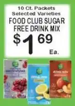Foodland Food Club Sugar Free Drink Mix offer