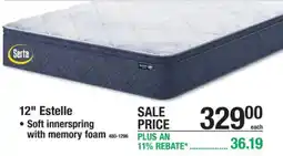 Menards Serta 12" Estelle offer
