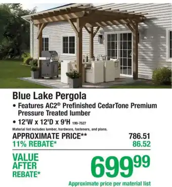 Blue Lake Pergola
