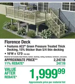 Menards Florence Deck offer