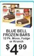 Foodland Blue Bell Frozen Bars offer