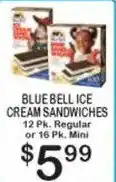 Foodland Blue Bell ice cream sandwiches offer