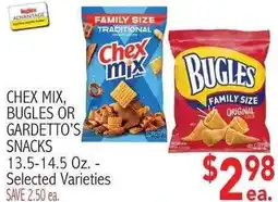 Ingles Markets Chex Mix, Bugles or Gardeetto's Snacks offer