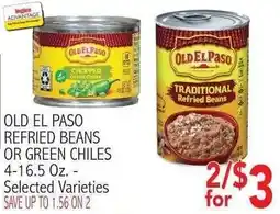 Ingles Markets Old El Paso refried beans or green chiles offer