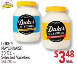 Ingles Markets Duke's mayonnaise offer