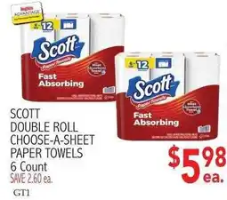 Ingles Markets Scott double roll choose-a-sheet paper towels offer
